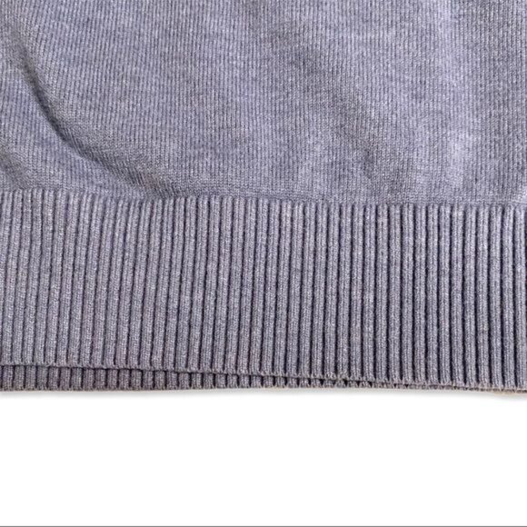 Nautica V-Neck Pullover Sweater Anchor Blue Heather Size Large Logo Stretch Knit - Picture 7 of 10